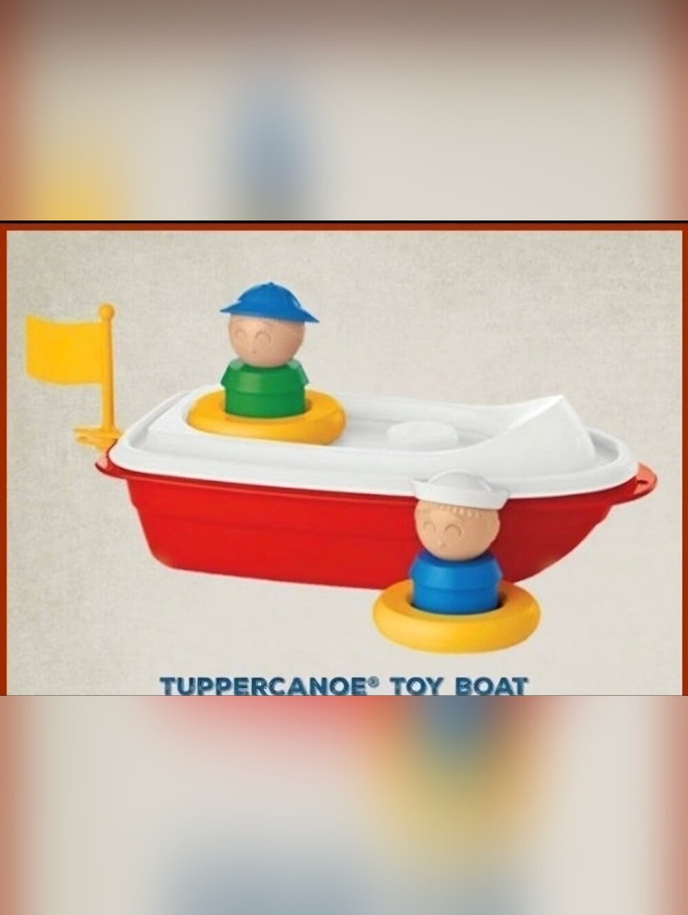 Tuppercanoe Red and White Toy Boat